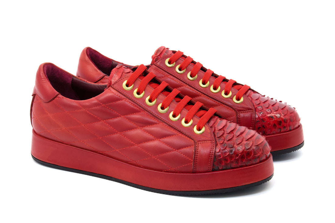 Danilo Python Sneakers - Ruby Red - Sneaker by Urbbana