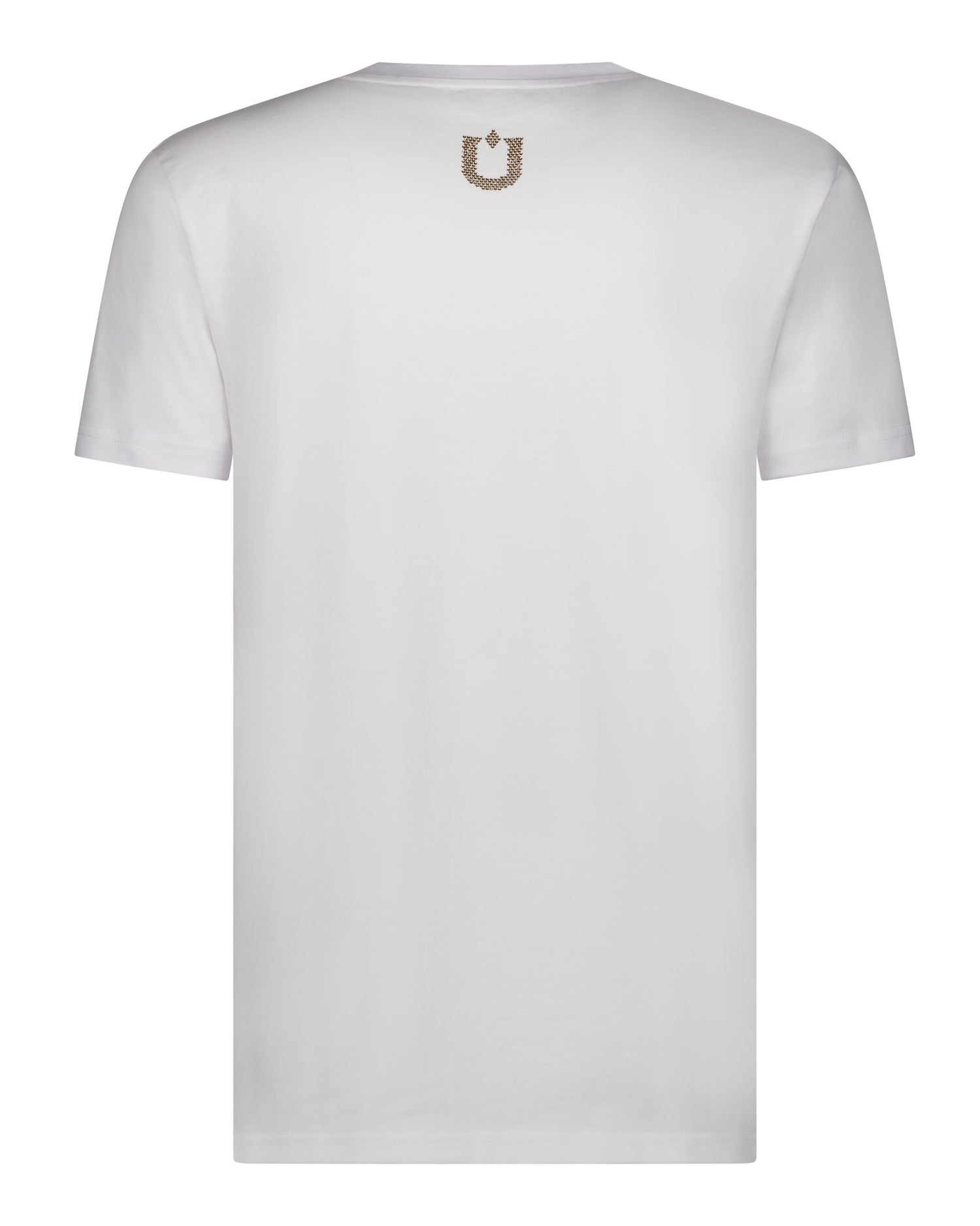 Fine Cotton T-shirt with Crystal Claw Embellishment - White