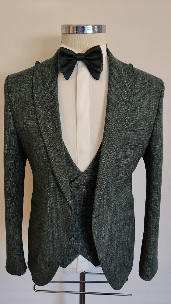 The Caladrius Emerald Ceremonial 3pc Suit - Green