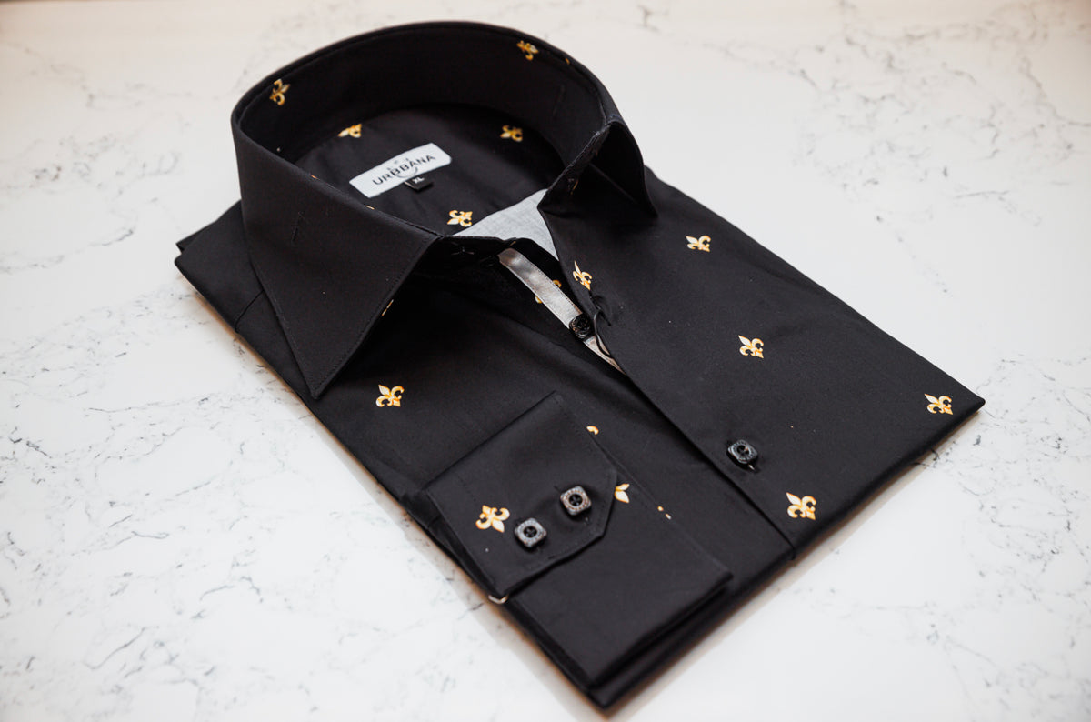 Fleur De Lis Shirt - Black - Shirt by Urbbana