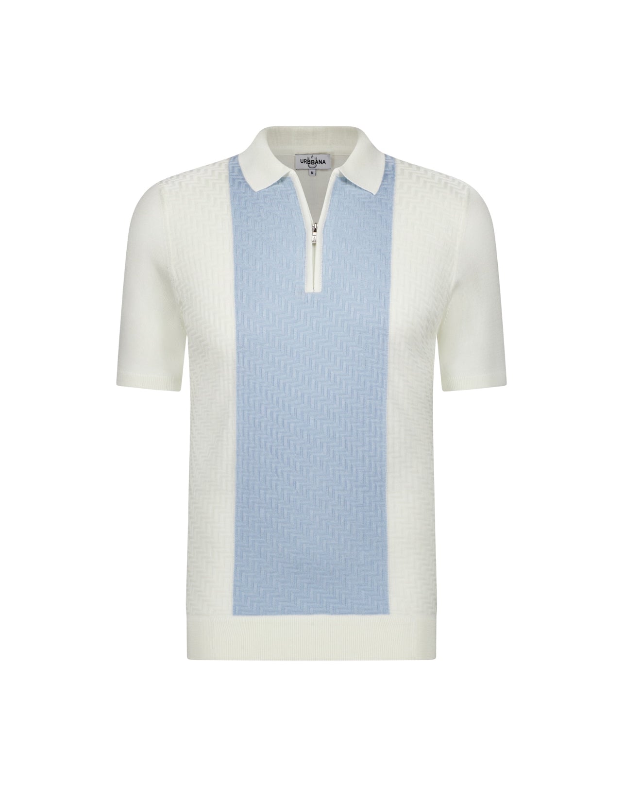 The Bodrum Knitted Polo Shirt - Blue