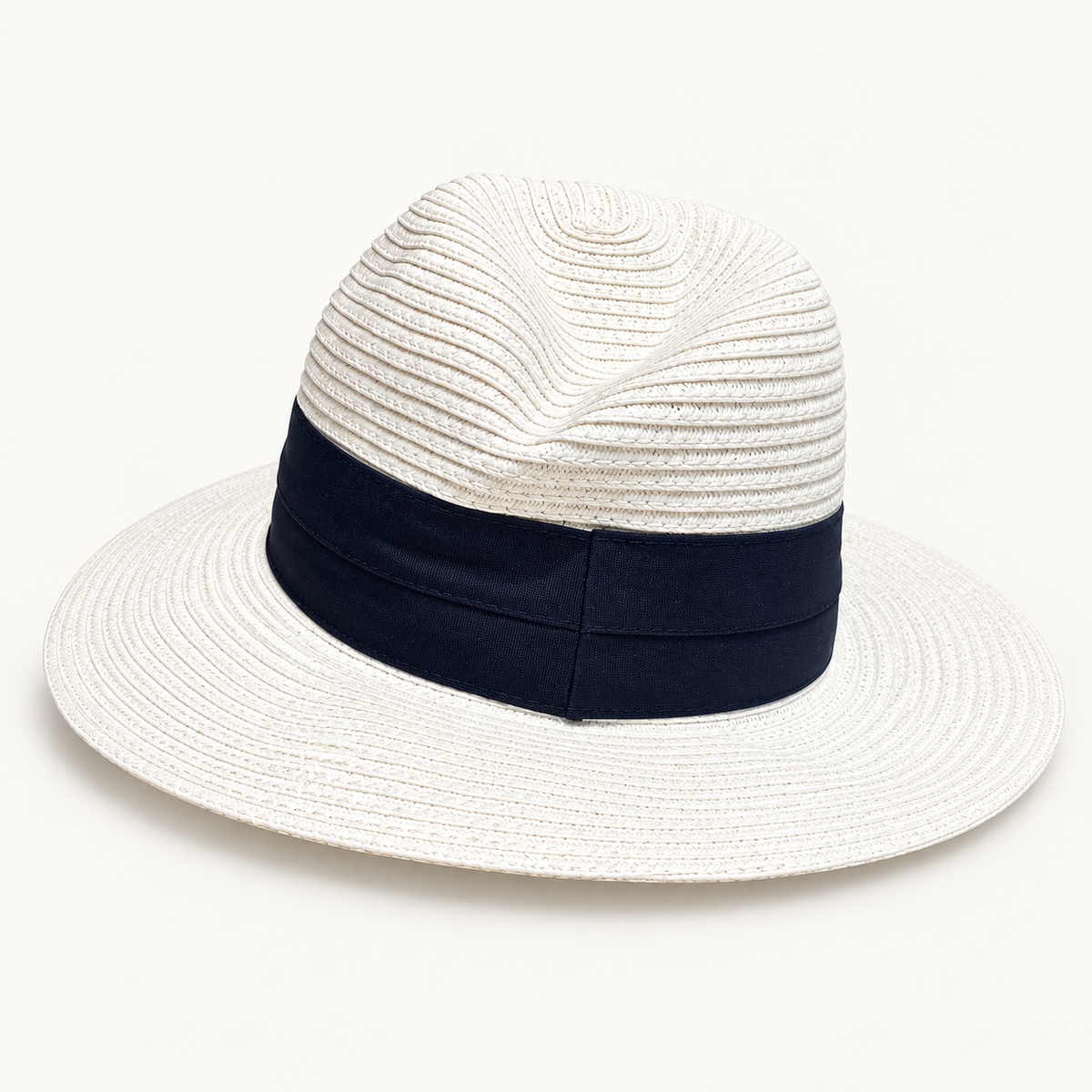 Lucca Hat- White/Navy - URBBANA
