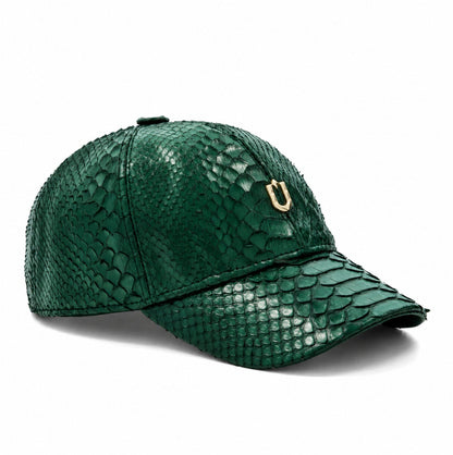 Nuno Python Skin Cap - Emerald Green - View 1 - URBBANA