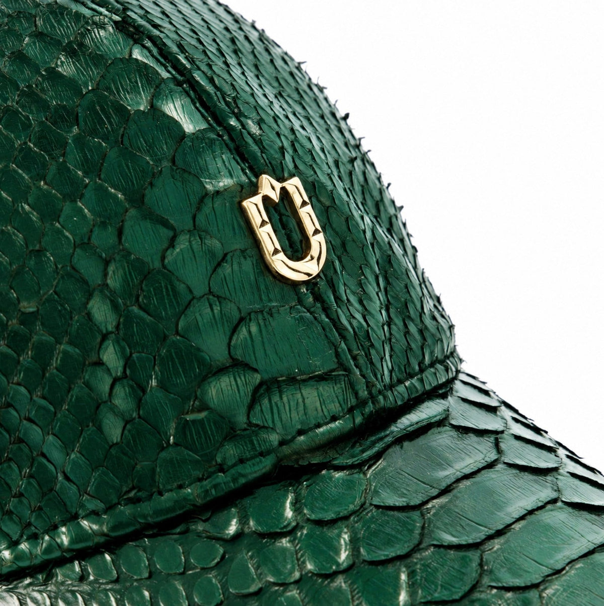 Nuno Python Skin Cap - Emerald Green - View 3 - URBBANA