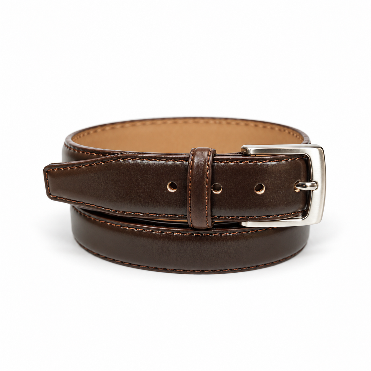 The Rami Belt - Chocolate Brown — studio product view