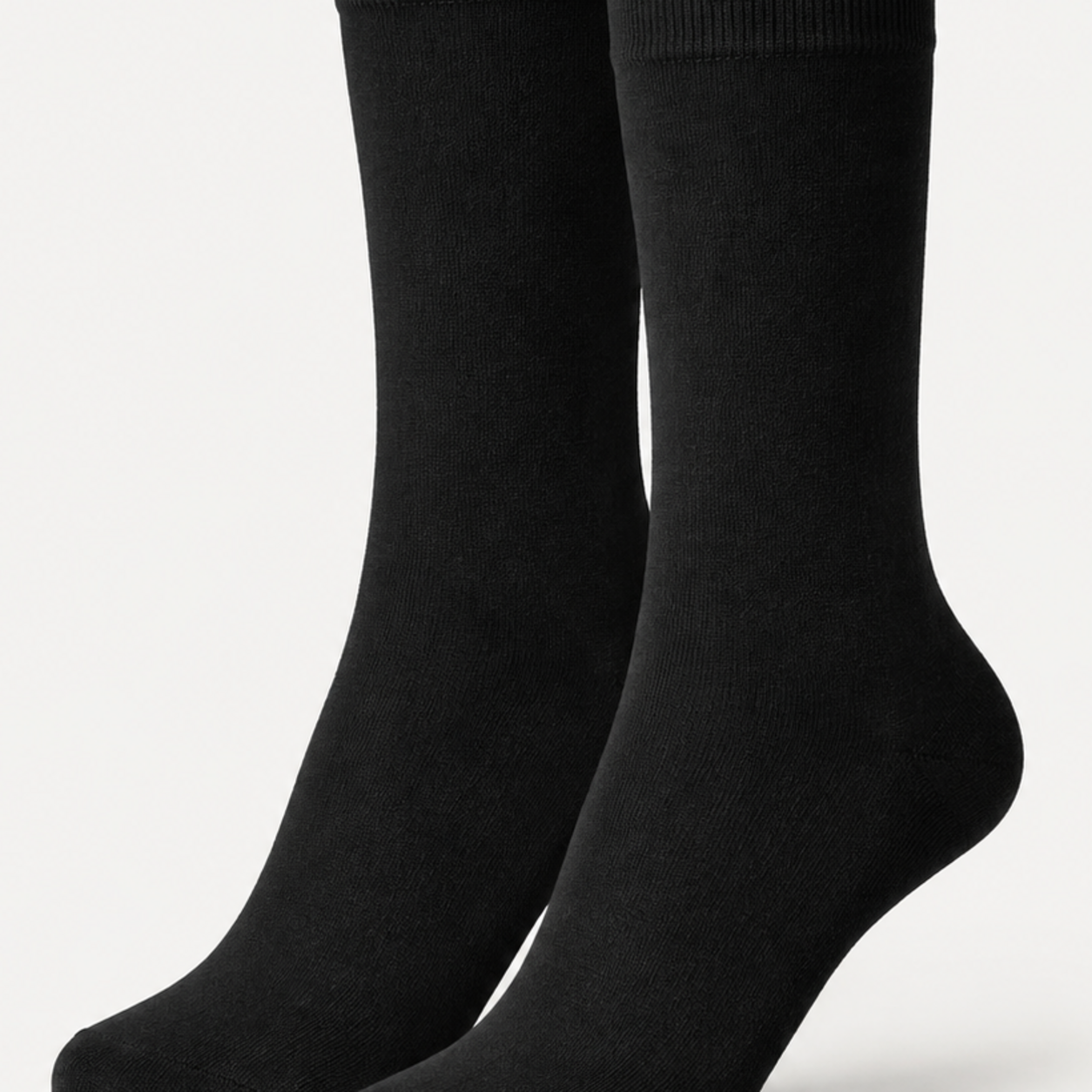 Detail view of Black dress socks by URBBANA