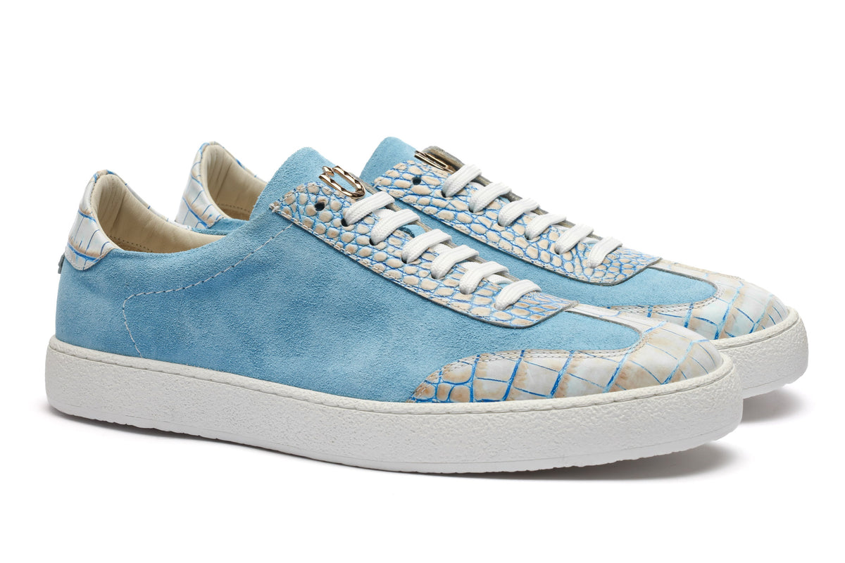 URBBANA blue leather shoes.