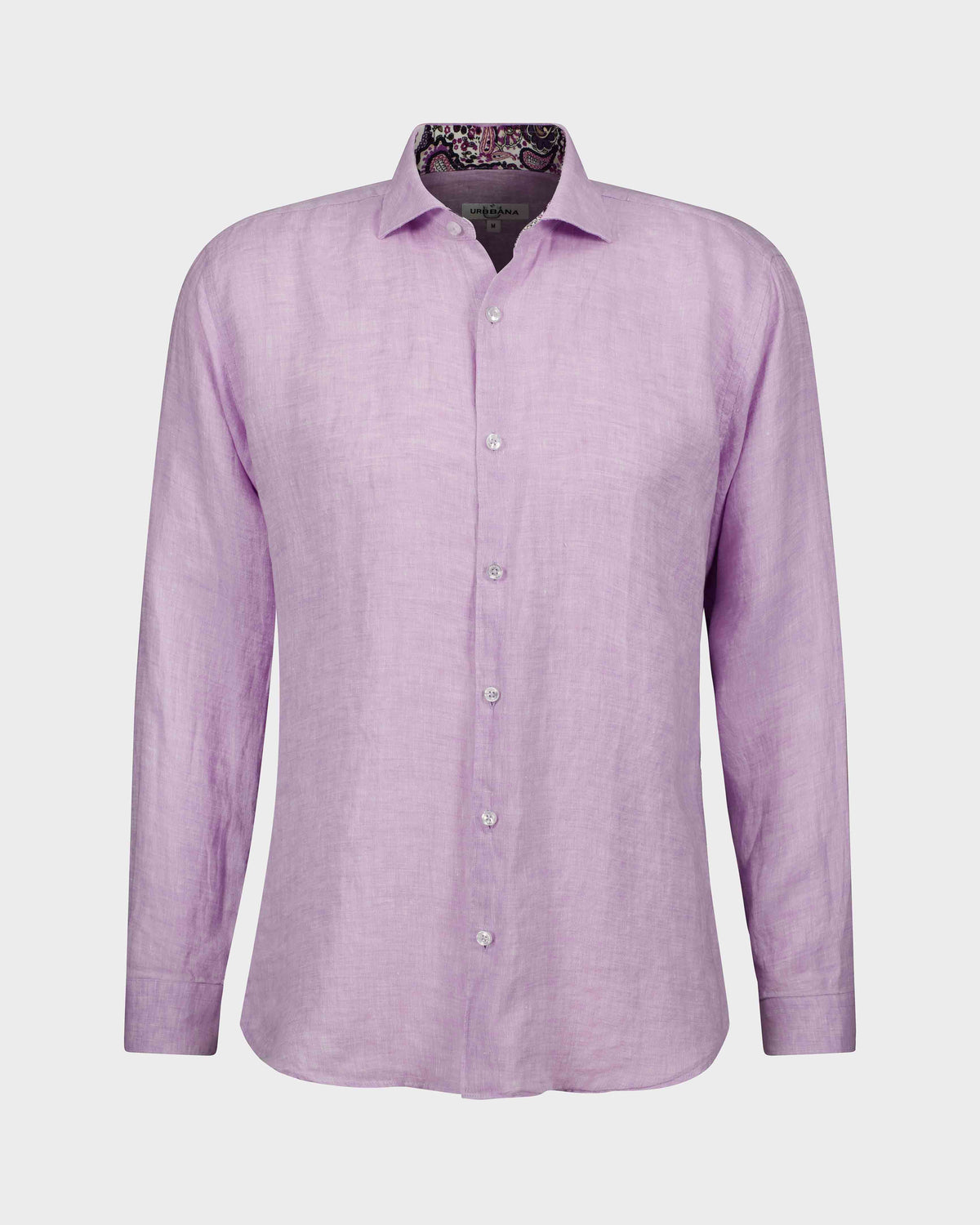 URBBANA Byblos linen shirt in vibrant summer colors.