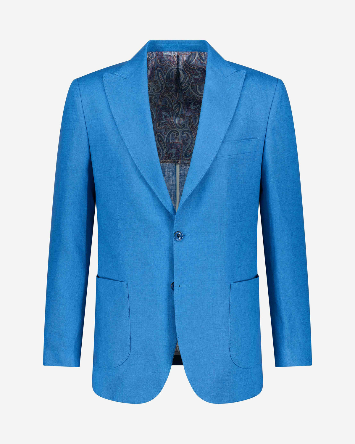 URBBANA Etreta sax-blue linen jacket.