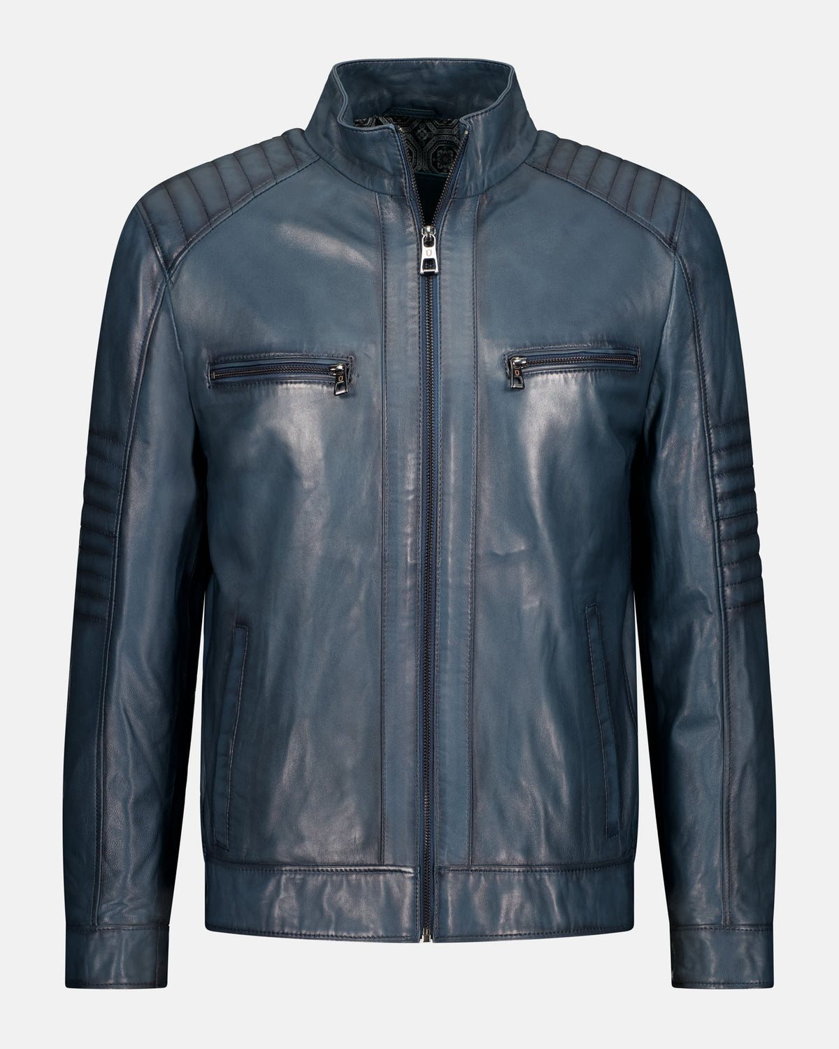 URBBANA lambskin leather jacket.
