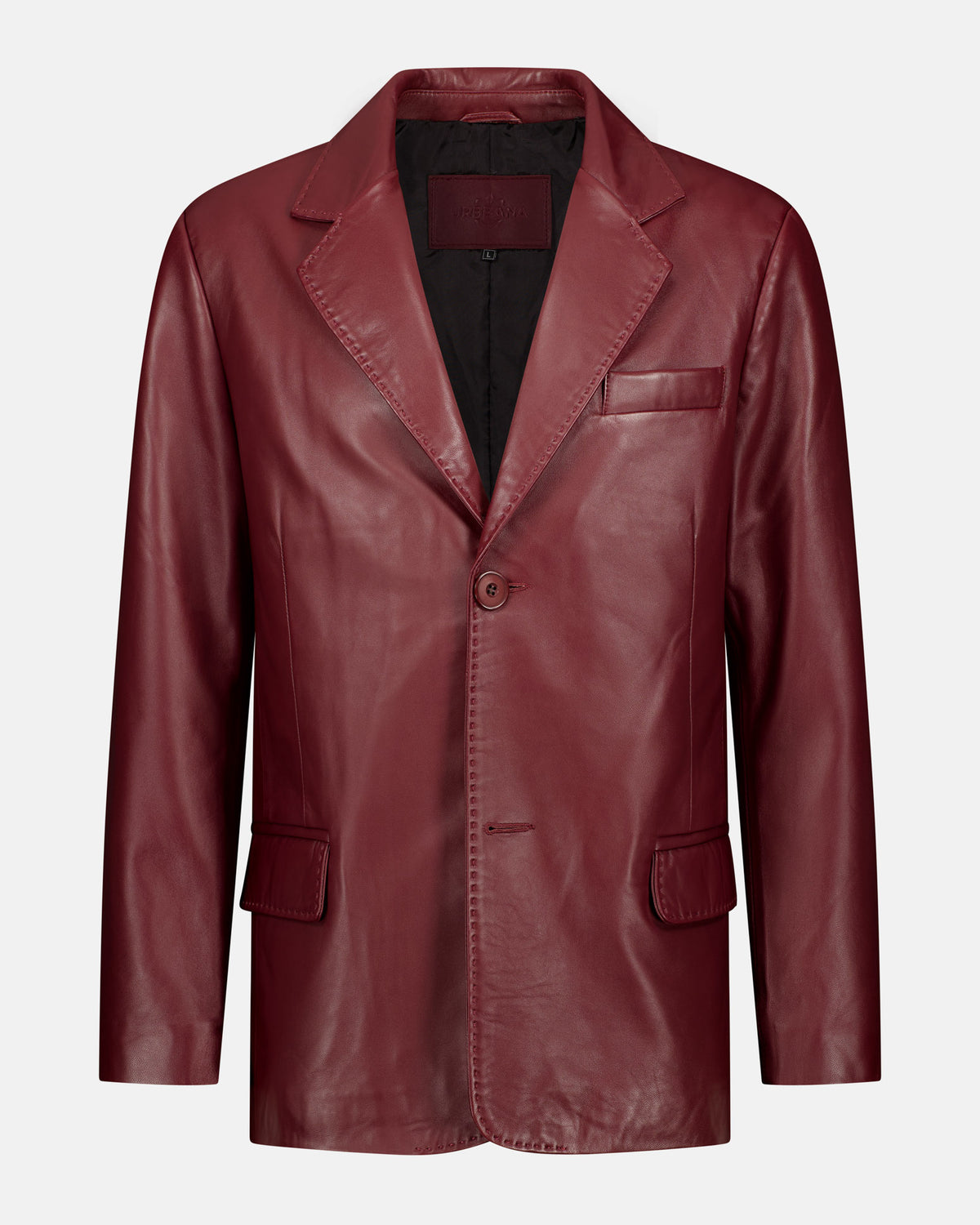 URBBANA leather jacket.