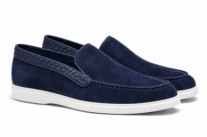URBBANA Caspian Loafer Blue, angled pair.
