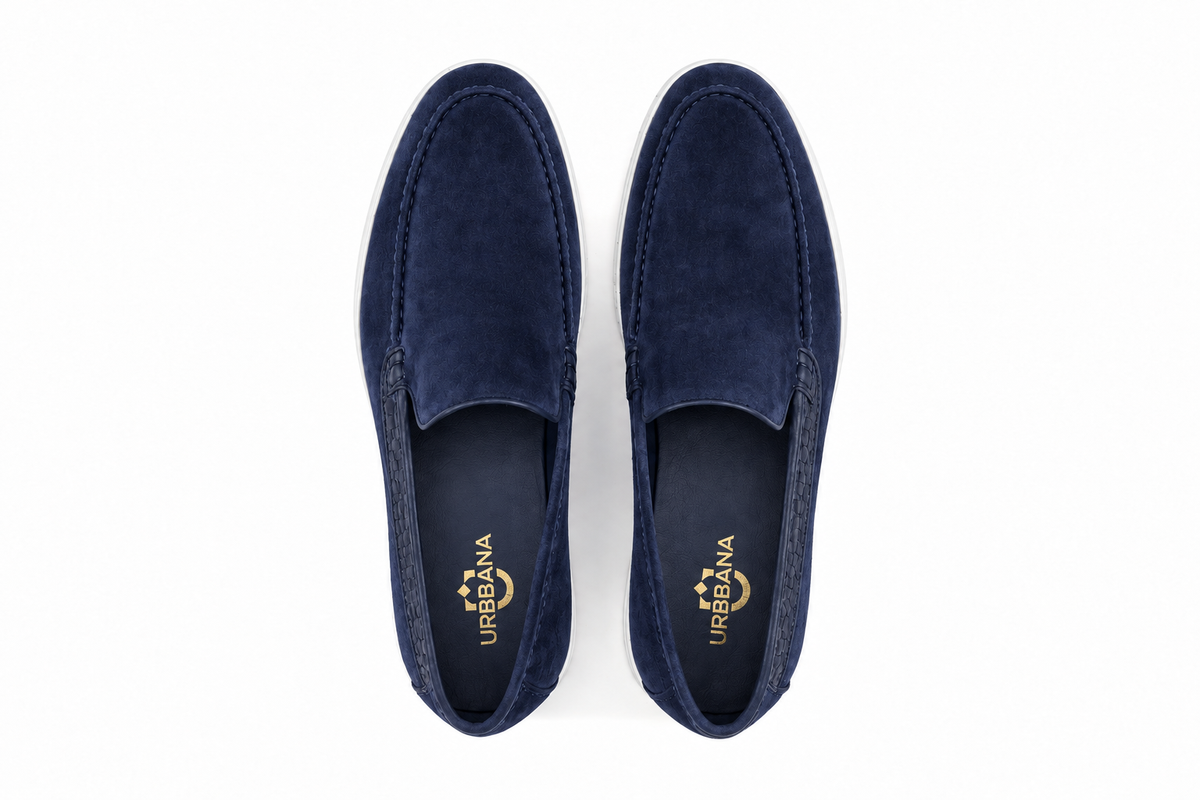 URBBANA Caspian Loafer Blue, bird’s-eye pair.