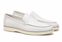 URBBANA Venetian Casual Loafer White, angled pair.