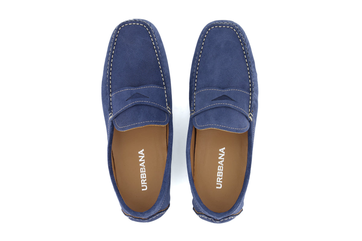 Portofino Driving loafers - Blue suede - Loafers by Urbbana