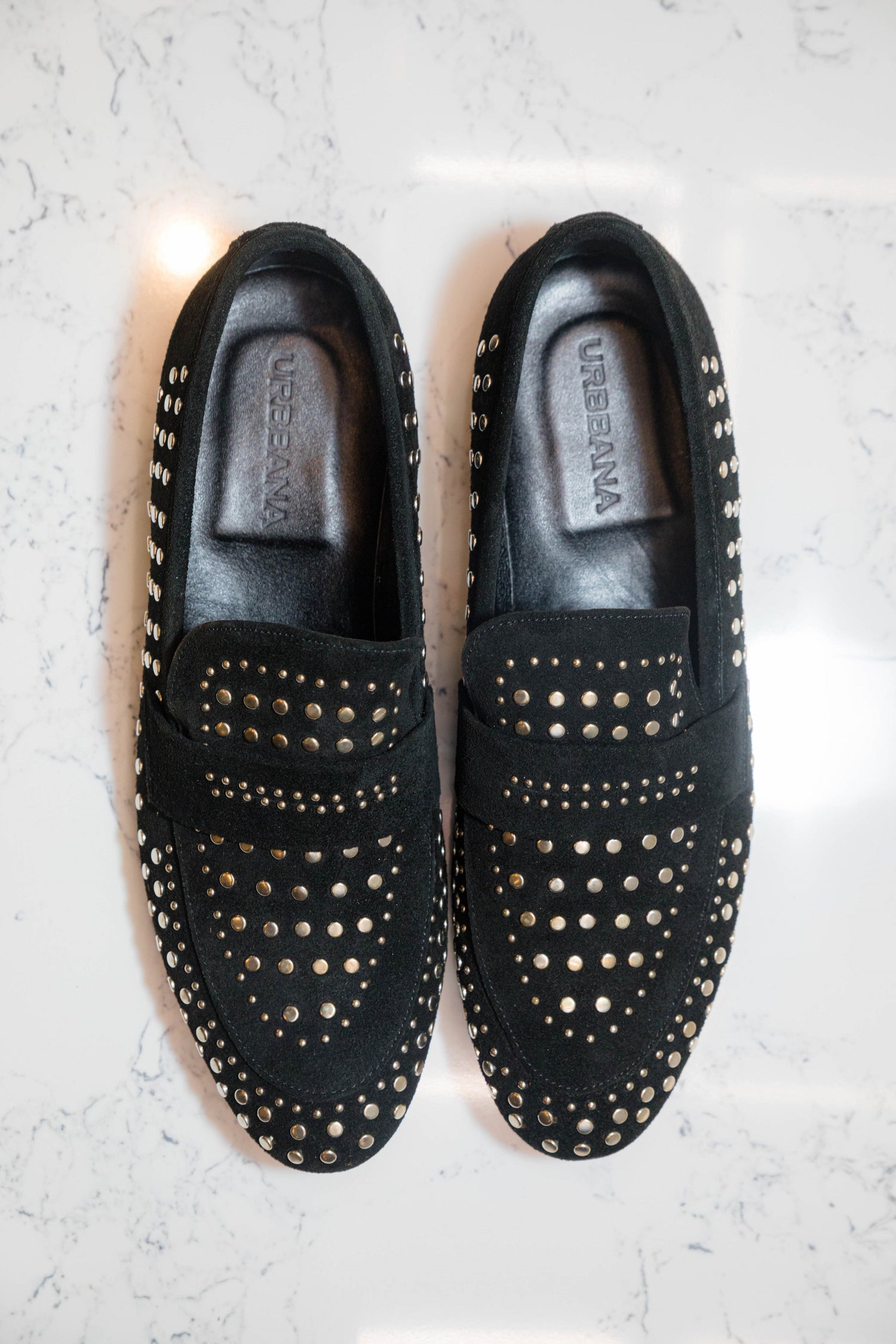 The Stud Loafers - Black - Loafers by Urbbana