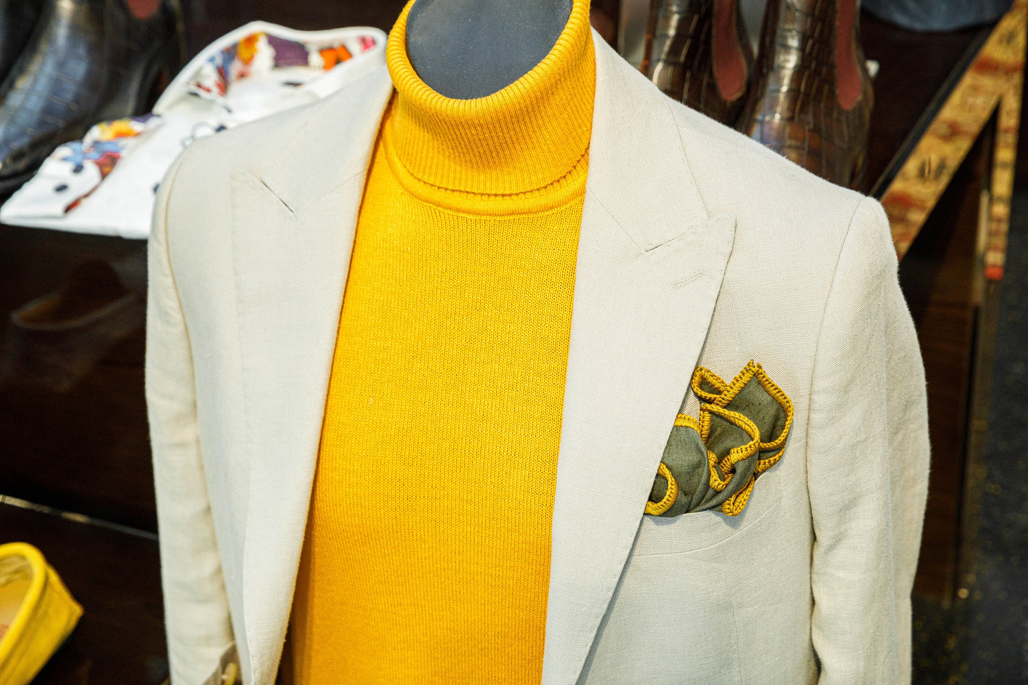 Yellow Turtleneck Sweater - Sweater by Urbbana