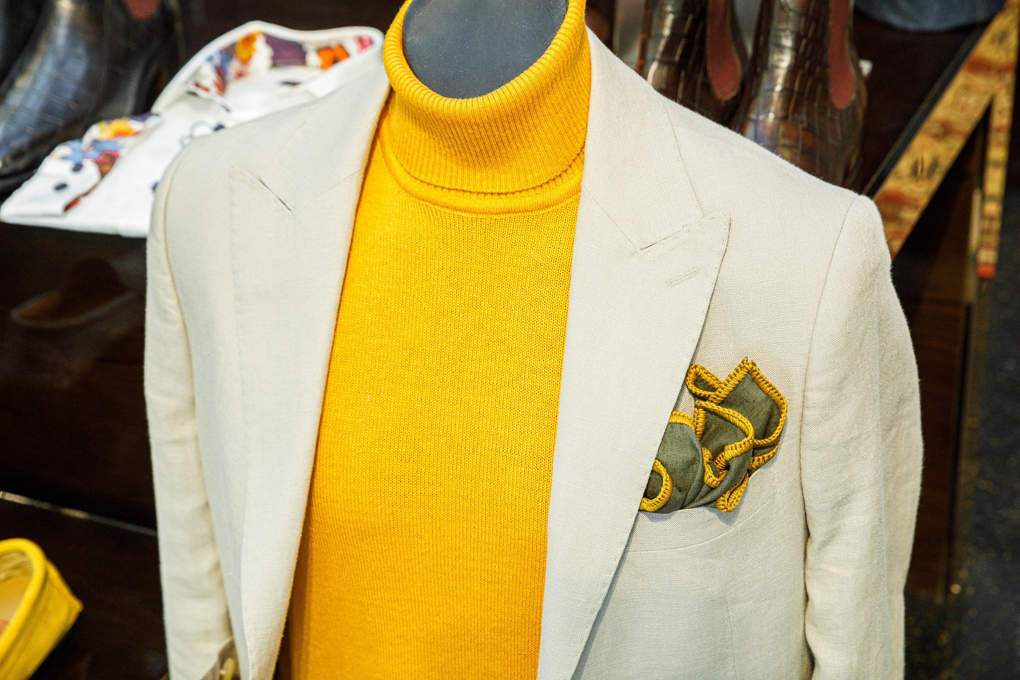 Yellow Turtleneck Sweater - Sweater by Urbbana