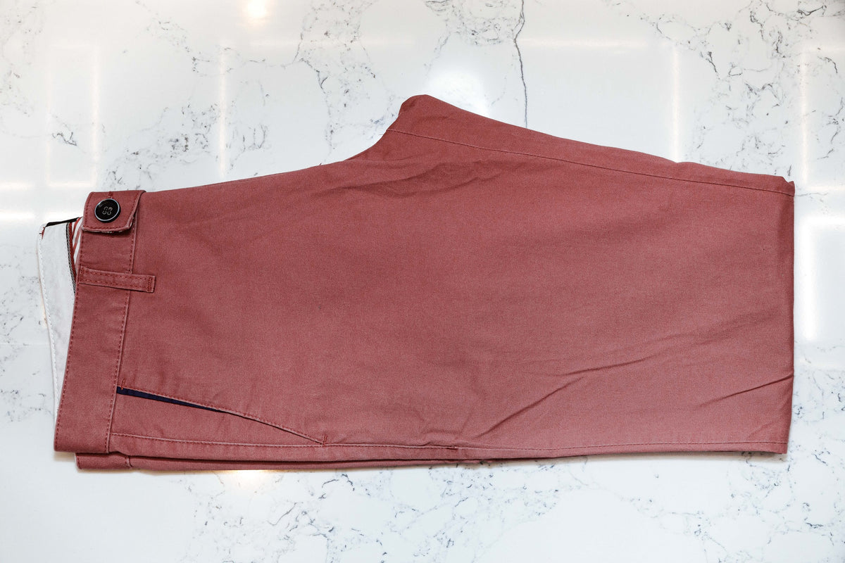 Pink Cotton Stretch Chinos - Stylish & Versatile Trousers