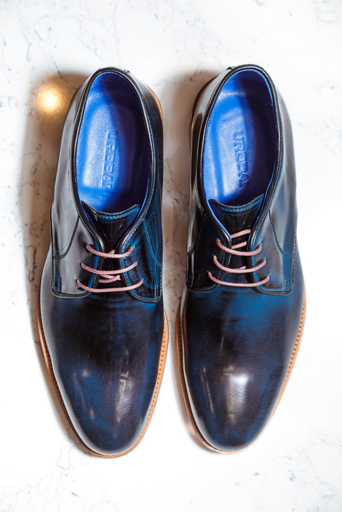 The Wellington Shoes - Navy -  Handmade Shoes by Urbbana