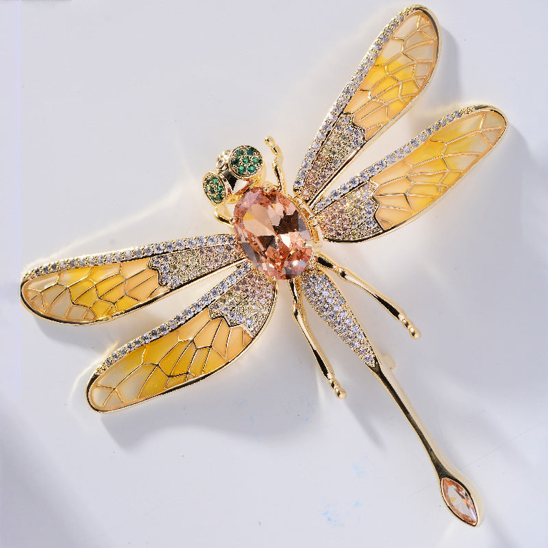 Embellished Dragonfly Allure Lapel Pin
