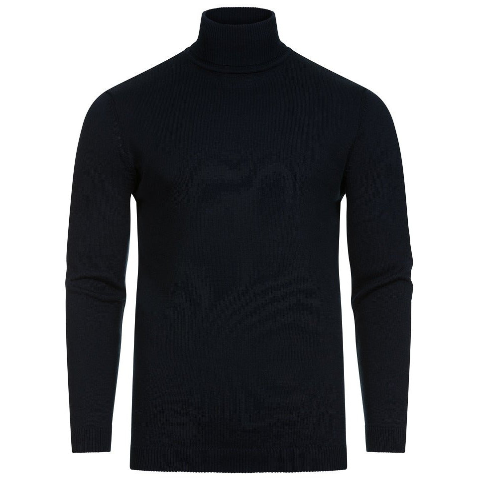 Navy Turtleneck Sweater - Sweater by Urbbana