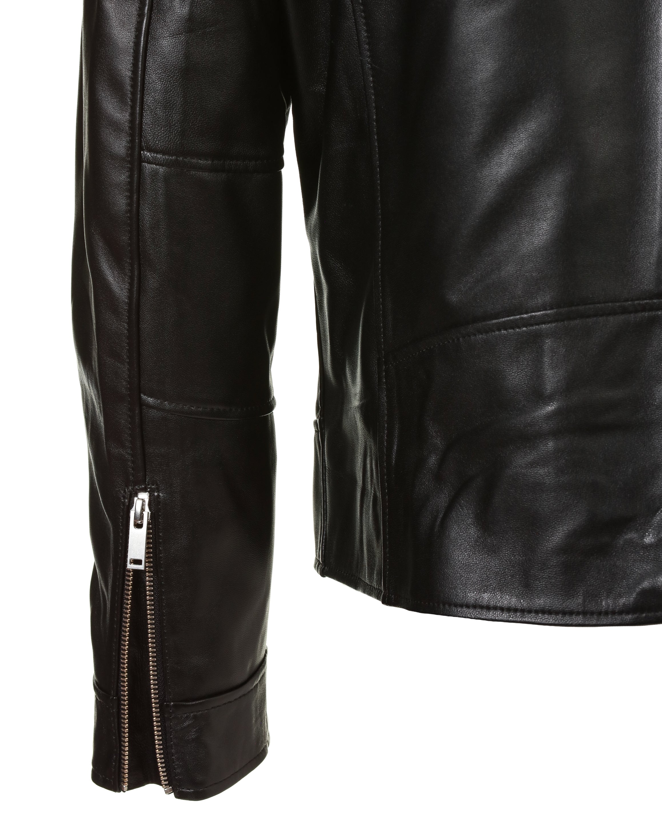 Lambskin Leather Jacket - Black Studs - Leather Jacket by Urbbana