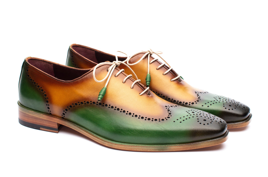 The Havana Patina Brogues - Green & Gold - Brogues by Urbbana