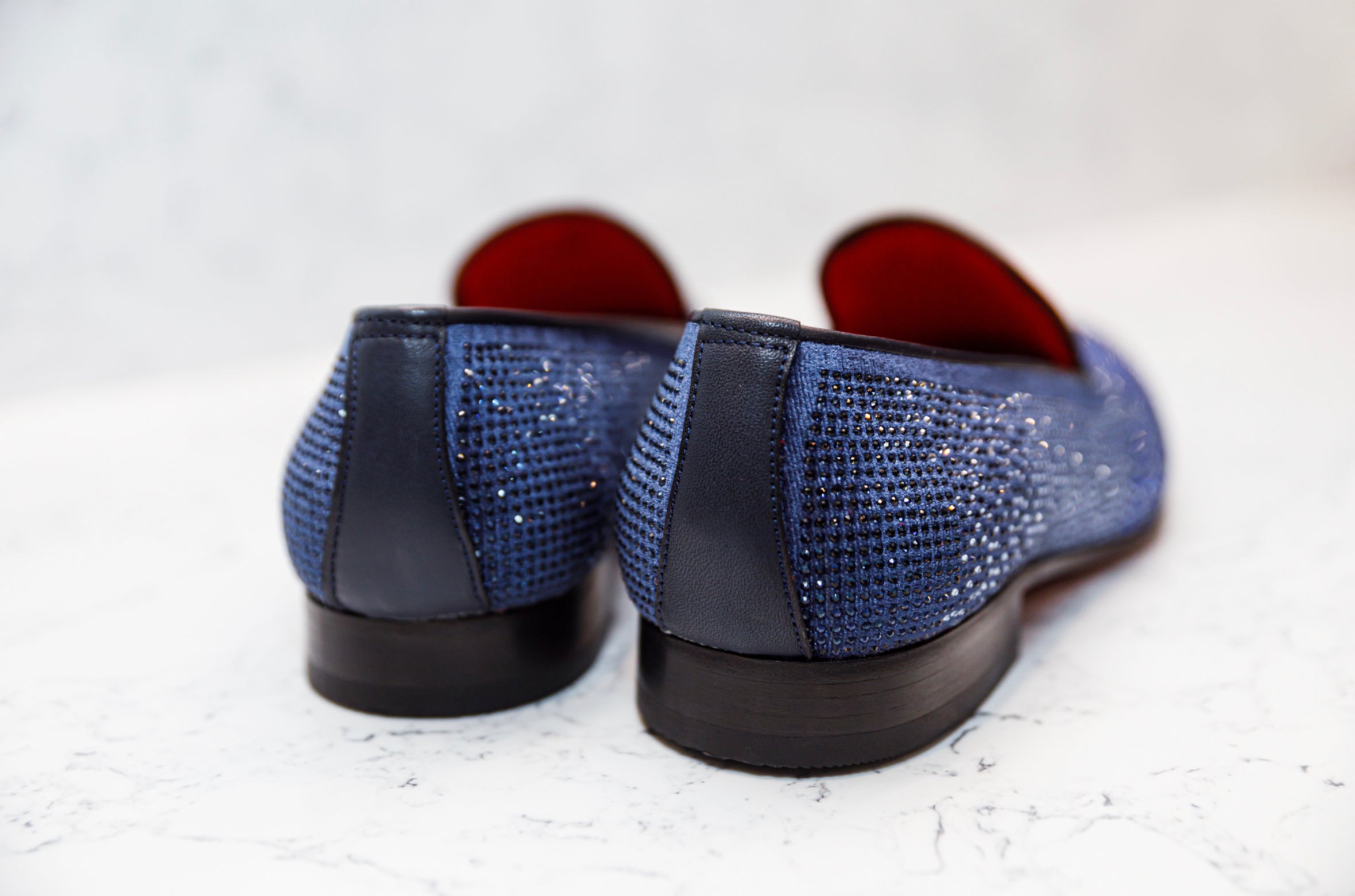 The Mandana Diamond Loafers - Blue - Loafers by Urbbana