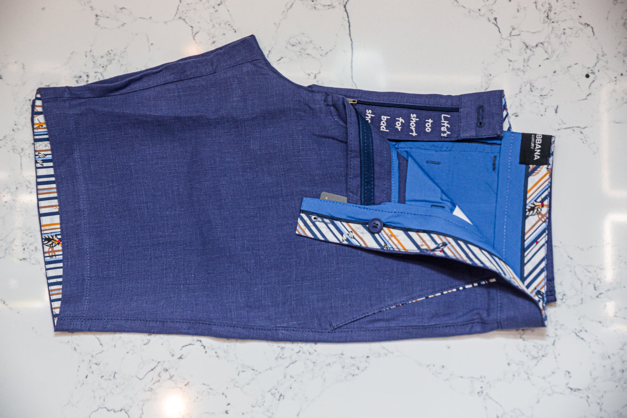 The Nuno Linen Shorts - Purple -  by Urbbana