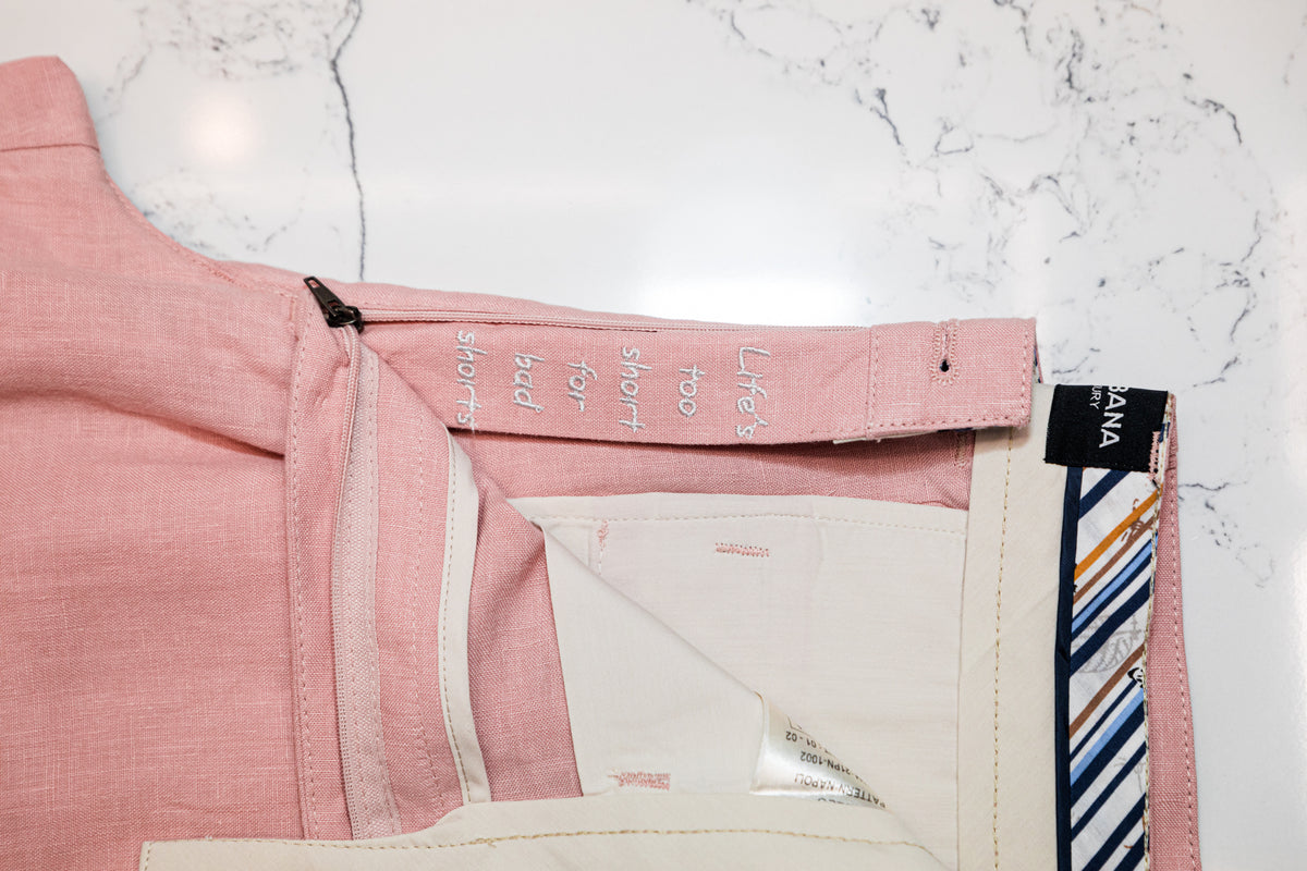 The Nuno Linen Shorts - Pink - by Urbbana