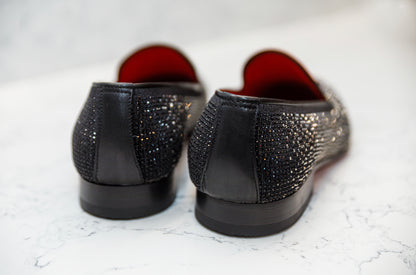 The Mandana Diamond Loafers - Black - Loafers by Urbbana