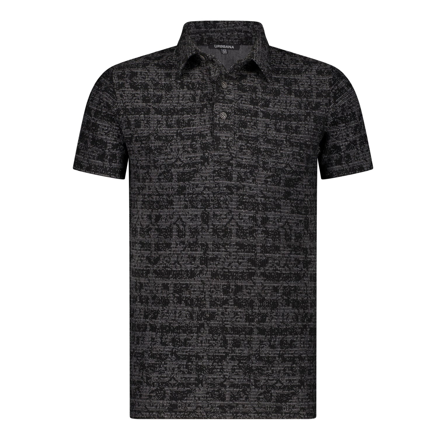 The Palermo Knitted Polo Shirt - Charcoal