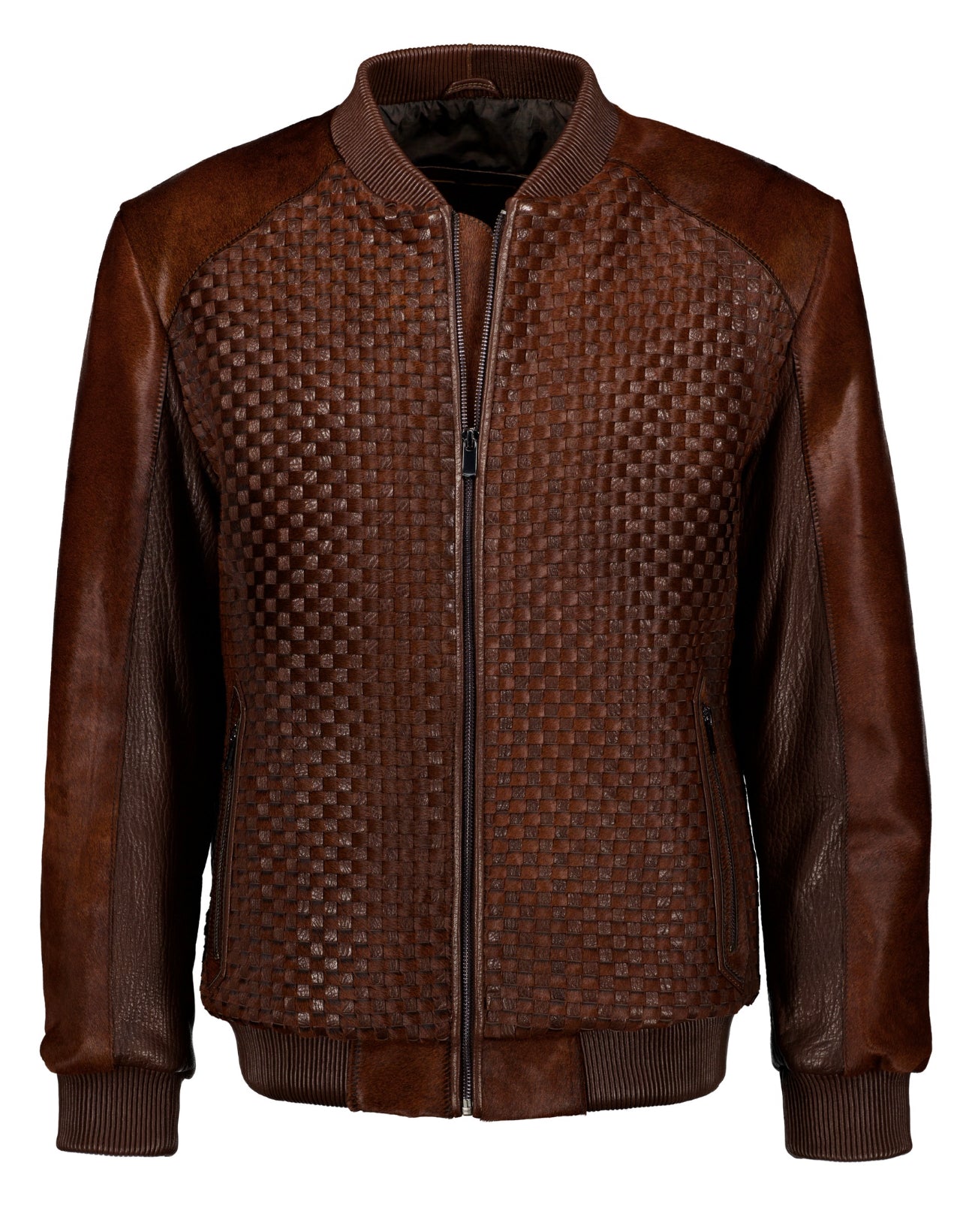 Horsehair Leather Jacket - Cognac Brown - Leather Jacket by Urbbana