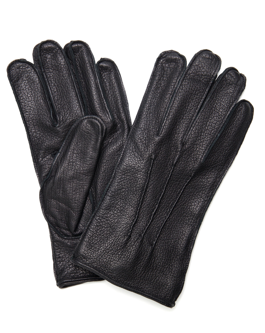 Lambskin Leather Gloves - Black Textured - Gloves by Urbbana