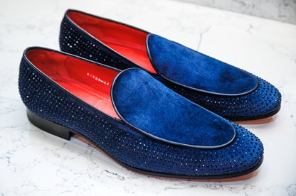 The Kouza Diamond Loafers - Blue - Loafers by Urbbana