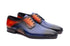 The Opanka Patina Shoes - Blue & Orange - Brogues by Urbbana