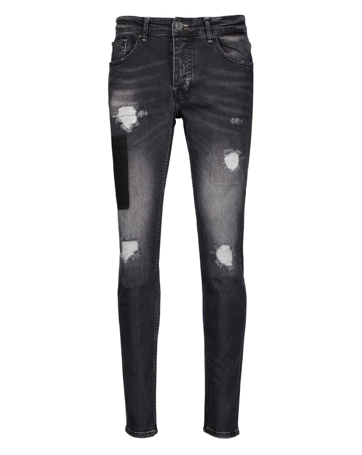 The Lazio Grey Ripped Jeans by Urbbana - Fashionable denim 