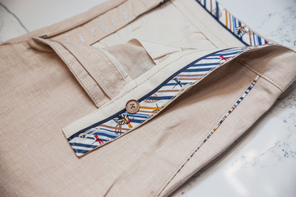 The Nuno Linen Shorts - Beige -  by Urbbana