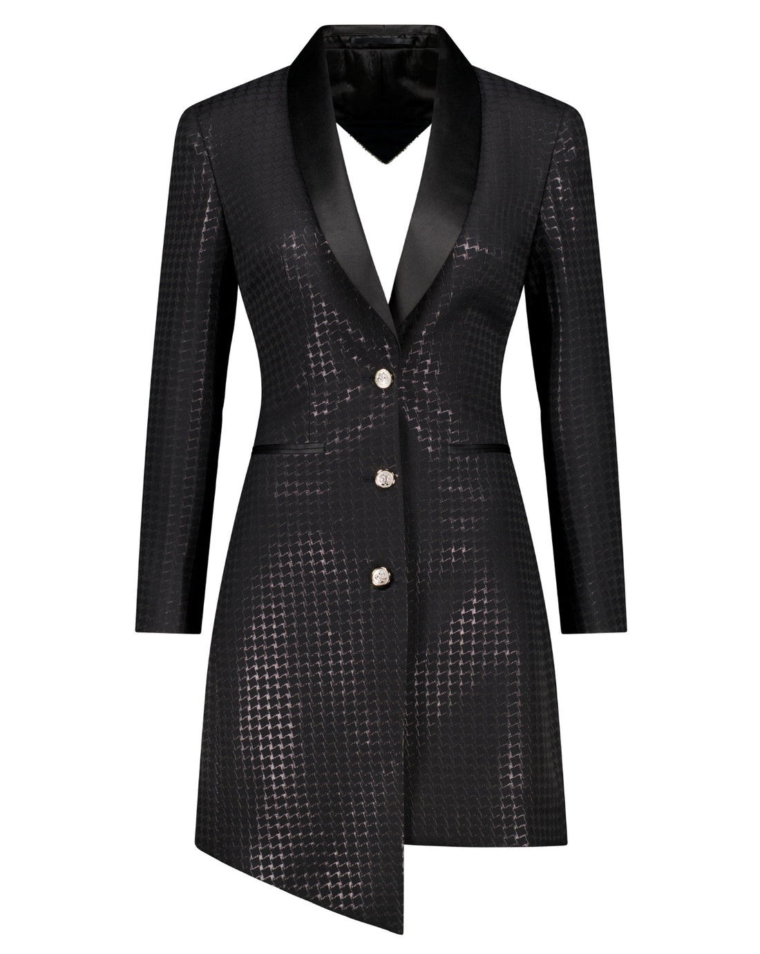 The Elle Backless Diamanté Blazer Dress - Jacket by Urbbana
