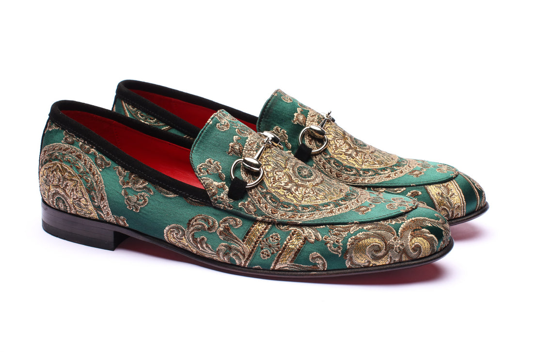The Baroque Loafers - Green - URBBANA Luxury Loafers