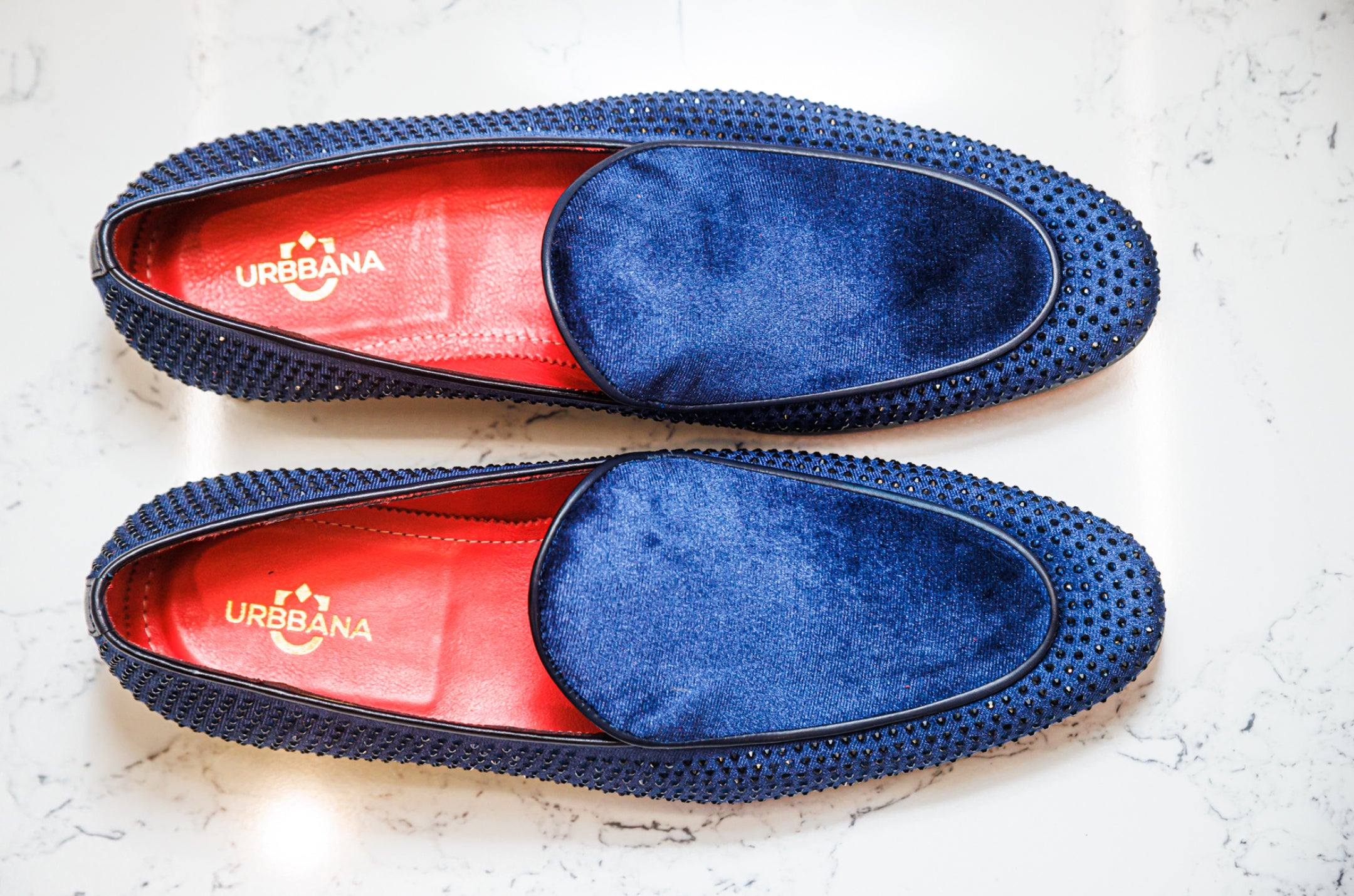 The Kouza Diamond Loafers - Blue - Loafers by Urbbana