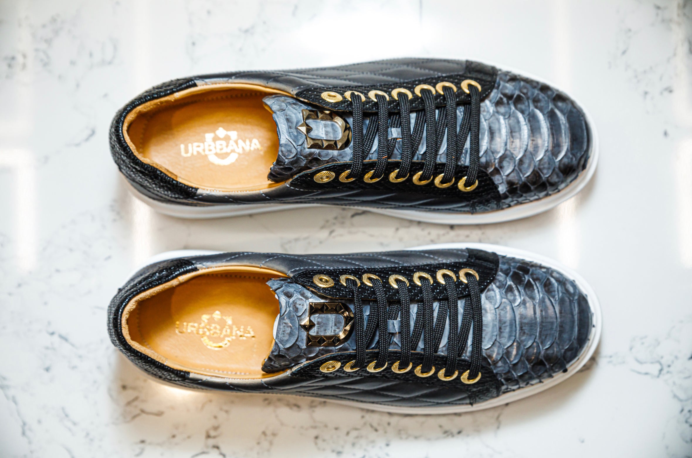 The Danilo Python Sneakers - Grey &amp; Black - Sneaker by Urbbana