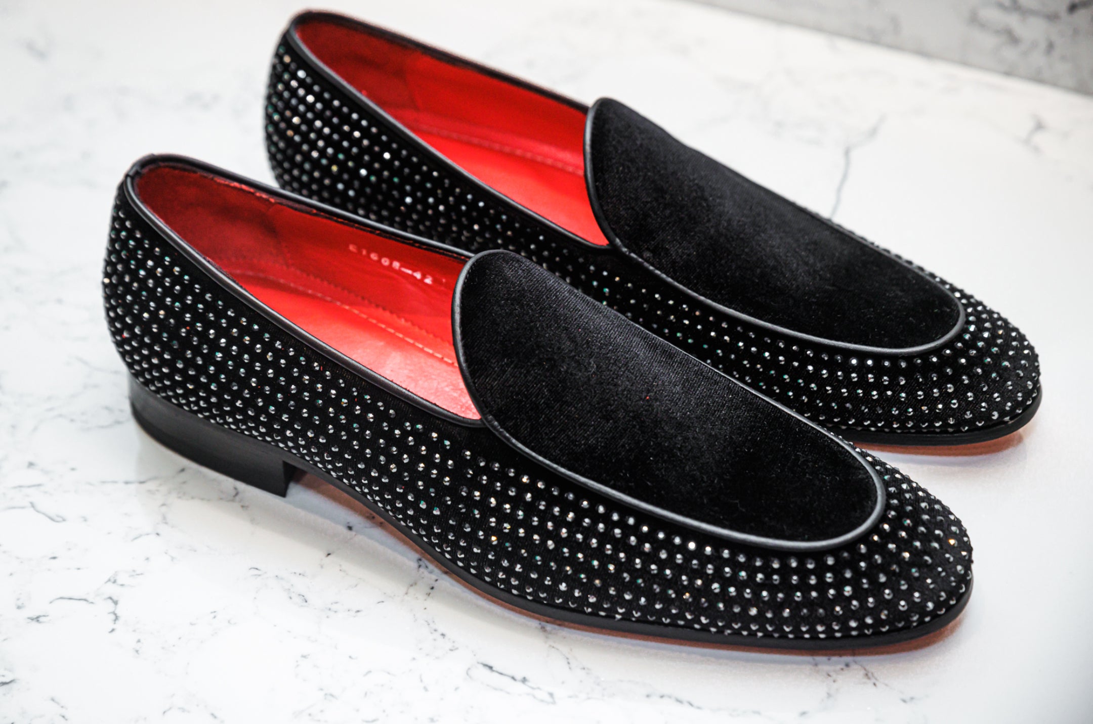 The Kouza Diamond Loafers - Black - Loafers by Urbbana