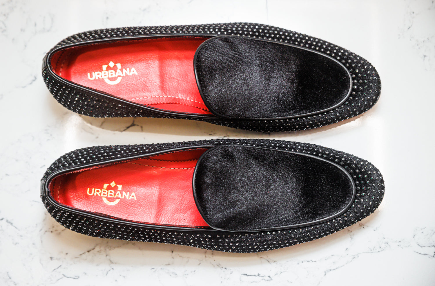 The Kouza Diamond Loafers - Black - Loafers by Urbbana
