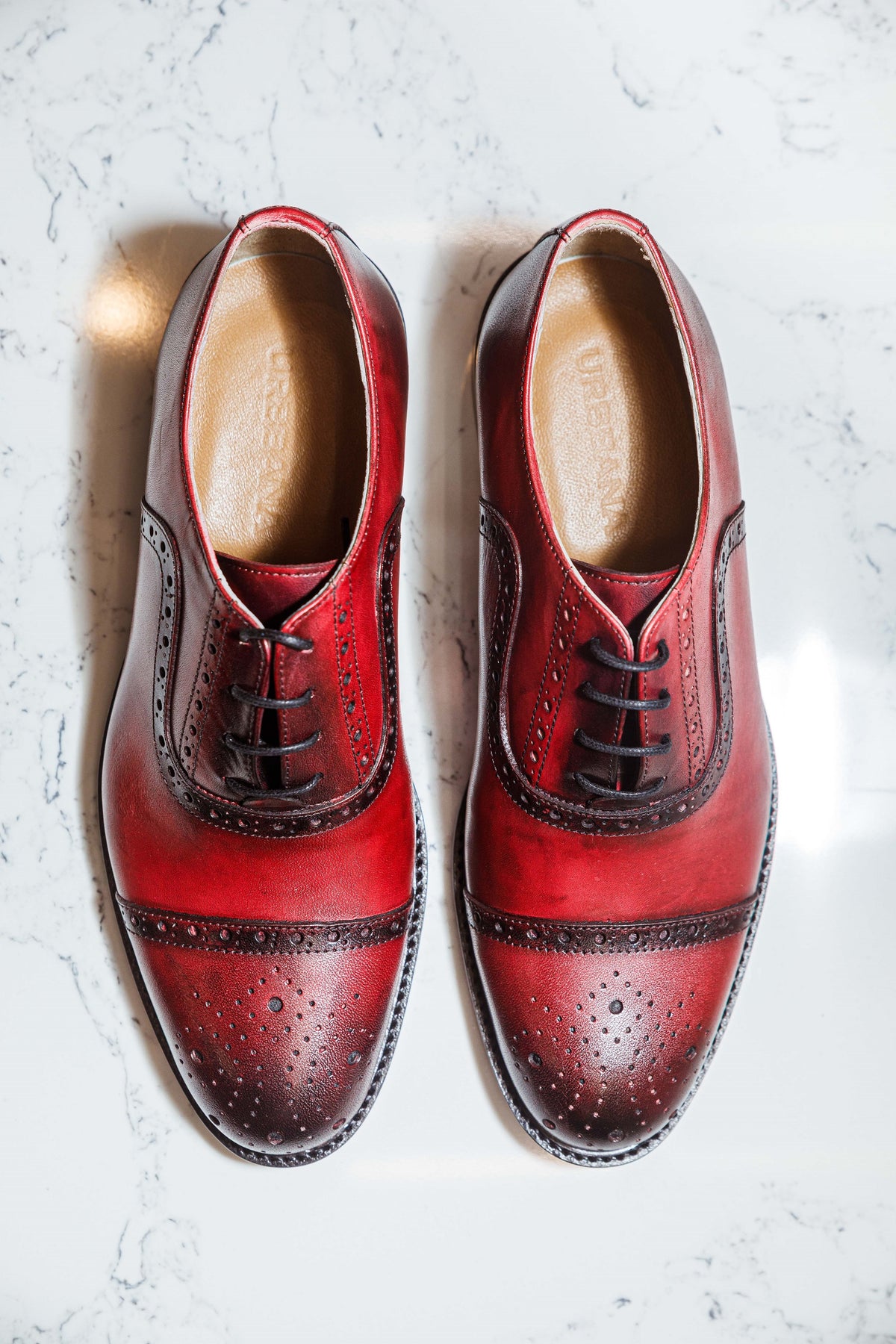 Burgundy Brogues - Brogues by Urbbana