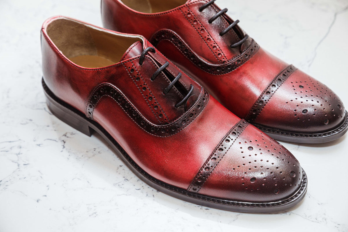 Burgundy Brogues - Brogues by Urbbana