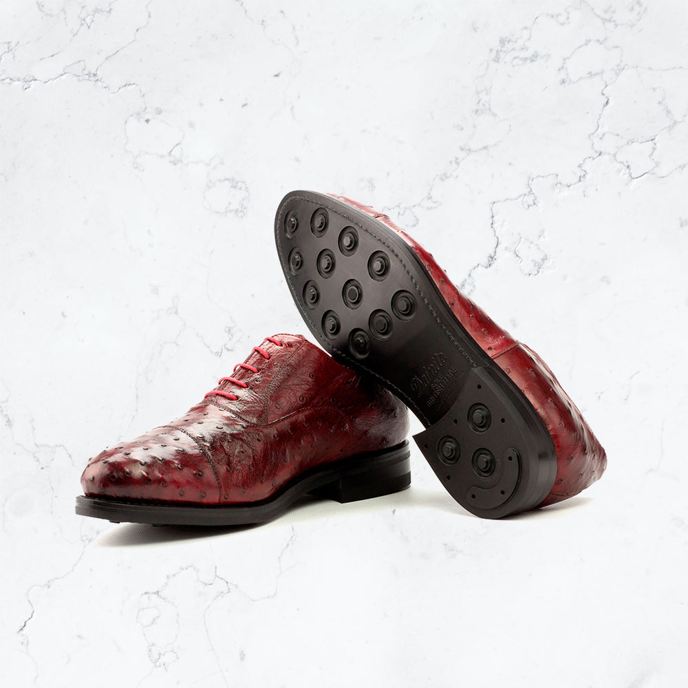 Genuine Ostrich Oxford - Dress III - Leather & Shiny Shoes