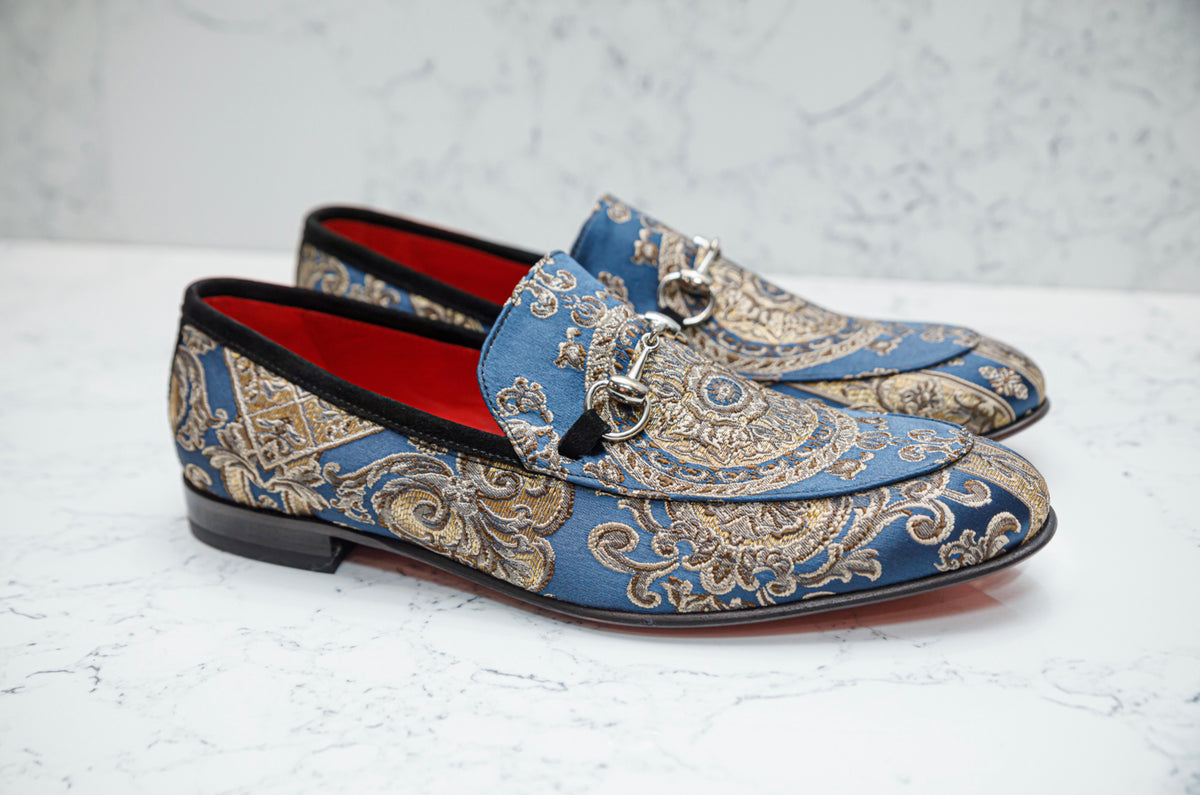 The Baroque Loafers - Blue - Loafers by Urbbana