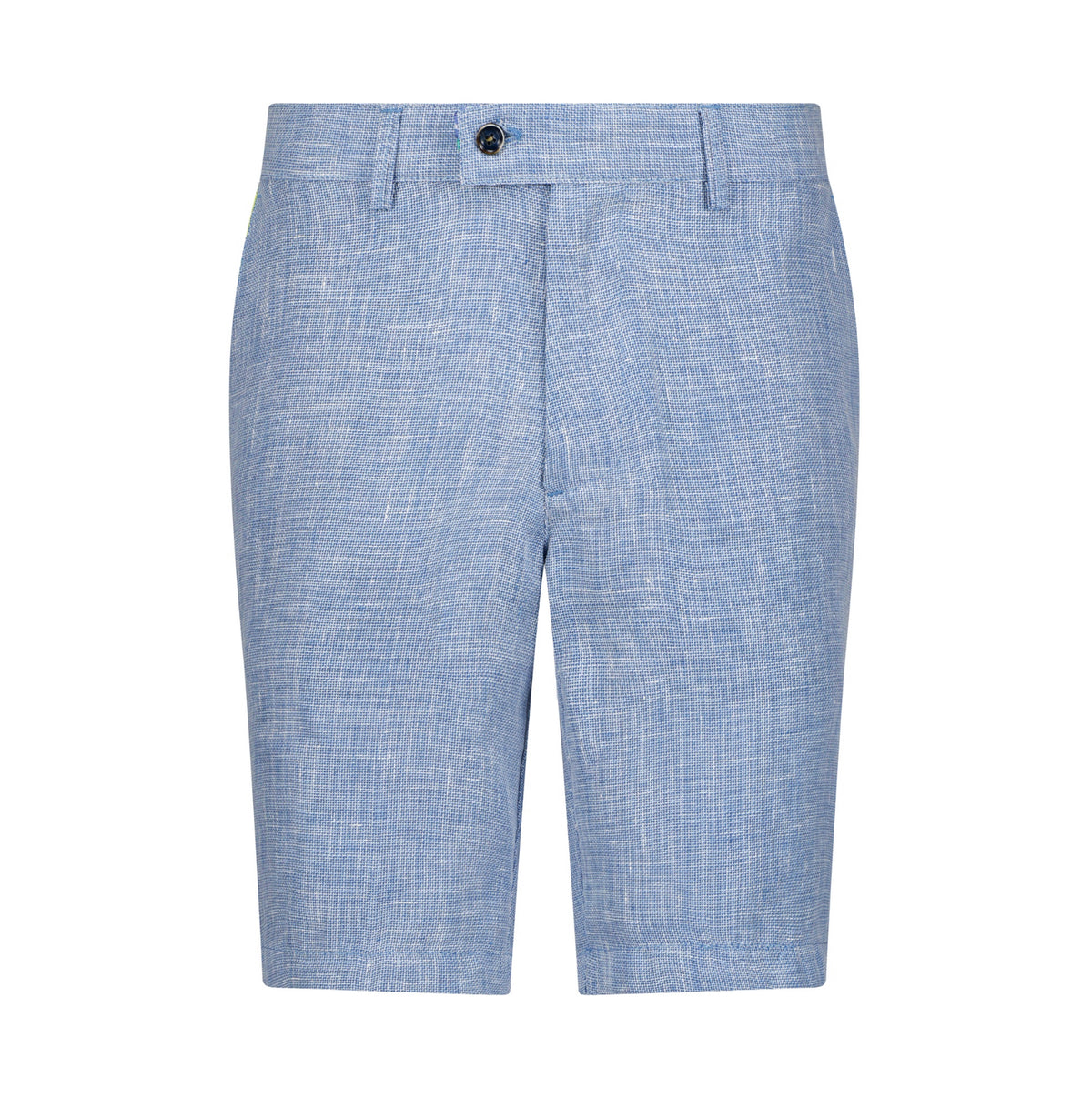 The Dante Linen Shorts - Ice Blue - URBBANA Luxury Handmade Linen Shorts